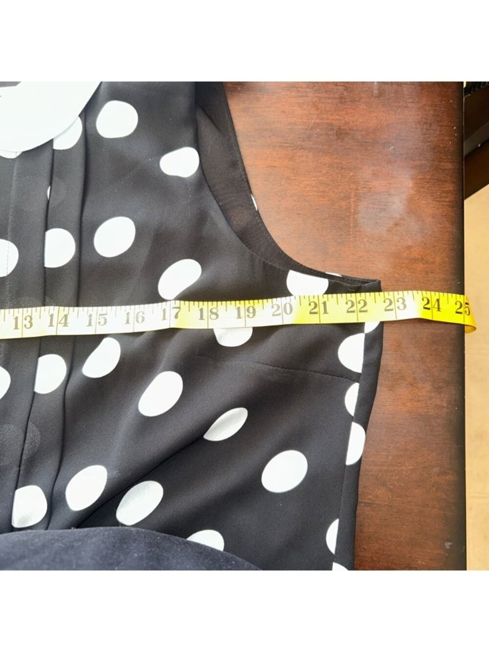 Black and White Polka Dot Sleeveless Dress - Picture 5 of 6